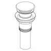 Pop-Up Drain Assembly - Less Overflow Hole in Brushed Nickel