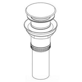 Pop-Up Drain Assembly - Less Overflow Hole in Brushed Nickel