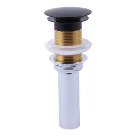 Pop-Up Drain Assembly - Less Overflow Hole in Matte Black