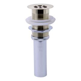 Grid Strainer Drain Assembly - Less Overflow Hole in Brushed Nickel