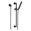 Hand Shower Includes Slide Bar, Hose, Wall Supply, and H2Okinetic Technology in Matte Black