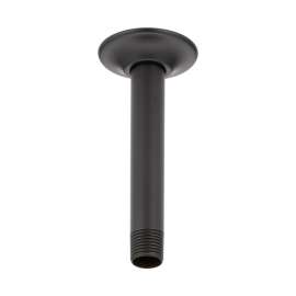 RP48985BL 6in Ceiling Mounted Shower Arm and Flange in Matte Black