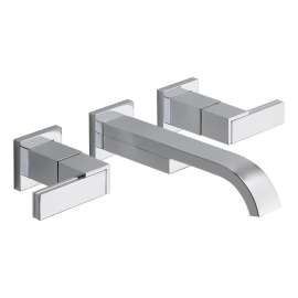 Less Handles Wall Mount Vessel Faucet in Polished Chrome