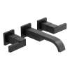 Less Handles Wall Mount Vessel Faucet in Black