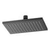 Single Function Ceiling Mount Raincan Shower Head in Matte Black