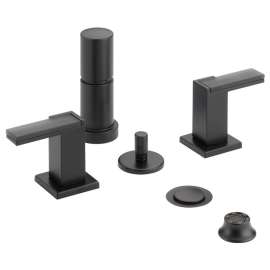 Bidet Faucet Less Handles in Matte Black Finish