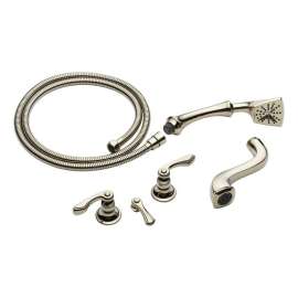 Roman Tub Faucet Trim with Built-in Diverter in Polished Nickel