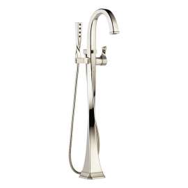 Single Handle Freestanding Tub Filler Trim in Polished Nickel