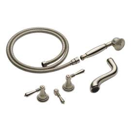 Double Handle Roman Tub Filler Trim Kit in Brushed Nickel