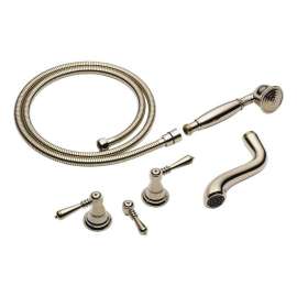 Double Handle Roman Tub Filler Trim Kit in Polished Nickel