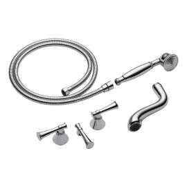 Double Handle Roman Tub Filler Trim Kit in Polished Chrome
