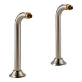 Deck Mounted Tub Filler Risers in Brushed Nickel