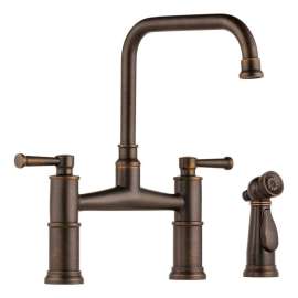 Deck Mounted Kitchen Faucet in Venetian Bronze