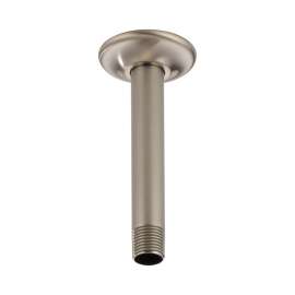 6in Ceiling Mounted Shower Arm and Flange in Luxe Nickel
