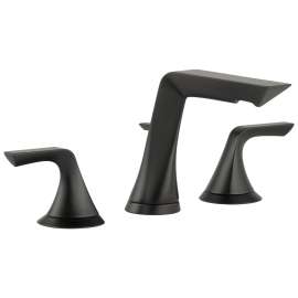 Widespread Lavatory Faucet in Matte Black Finish, 1.2gpm Flow Rate