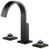 Widespread Lavatory Faucet Less Handles in Matte Black Finish, 1.2gpm Flow Rate