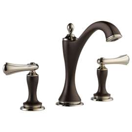 Widespread Lavatory Faucet Less Handles in Cocoa Bronze/Polished Nickel Finish, 1.2gpm Flow Rate