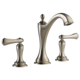 Charlotte 65385LF-BNLHP-ECO Widespread Lavatory Faucet Less Handles in Brushed Nickel Finish, 1.2gpm Flow Rate
