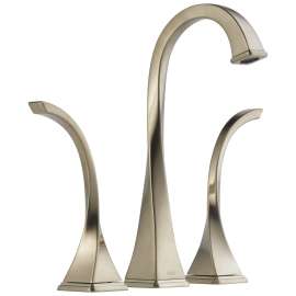 Two Handle Widespread Vessel Lavatory Faucet in Brushed Nickel Finish, 1.2gpm Flow Rate