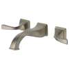 Two Handle Wall-Mount Lavatory Faucet in Brushed Nickel Finish, 1.2gpm Flow Rate