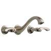 Two Handle Wall-Mount Lavatory Faucet Less Handles in Polished Nickel Finish, 1.2gpm Flow Rate