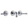 Two Handle Wall-Mount Faucet in Chrome Finish, 1.2gpm Flow Rate