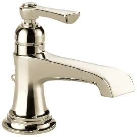 Rook 65060LF-PN-ECO Single Handle Single Hole Lavatory Faucet in Polished Nickel Finish, 1.2gpm Flow Rate