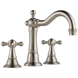 Widespread Lavatory Faucet in Brushed Nickel Finish, 1.2gpm Flow Rate