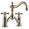 Two Handle Widespread Bridge Lavatory Faucet in Polished Nickel Finish, 1.2gpm Flow Rate