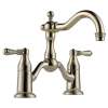 Two Handle Widespread Bridge Lavatory Faucet in Polished Nickel Finish, 1.2gpm Flow Rate