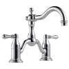 Two Handle Widespread Bridge Lavatory Faucet in Chrome Finish, 1.2gpm Flow Rate