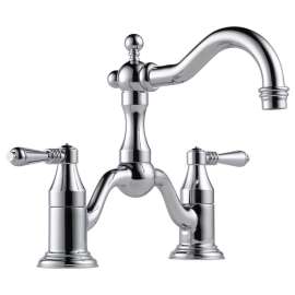 Two Handle Widespread Bridge Lavatory Faucet in Chrome Finish, 1.2gpm Flow Rate