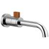 Wall Mount Lavatory in Polished Chrome/Teak Wood Finish, 1.5gpm Flow Rate