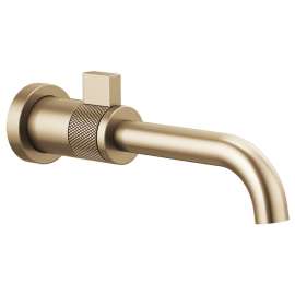 Single Handle Wall Mount Lavatory Faucet in Luxe Gold Finish, 1.2gpm Flow Rate