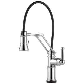 Artesso 64225LF-PC Single Handle Articulating Kitchen Faucet with SmartTouch Technology in Chrome Finish