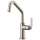 Bar Faucet with Angled Spout and Industrial Handle in Stainless Finish