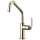 Bar Faucet with Angled Spout and Industrial Handle in Polished Nickel Finish