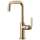 Bar Faucet with Square Spout and Industrial Handle in Luxe Gold Finish