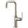 Bar Faucet with Square Spout and Industrial Handle in Stainless Finish