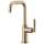 Bar Faucet with Square Spout and Knurled Handle in Luxe Gold Finish