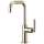 Bar Faucet with Square Spout and Knurled Handle in Polished Nickel Finish