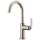 Bar Faucet with Arc Spout and Industrial Handle in Stainless Finish