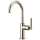 Bar Faucet with Arc Spout and Knurled Handle in Polished Nickel Finish
