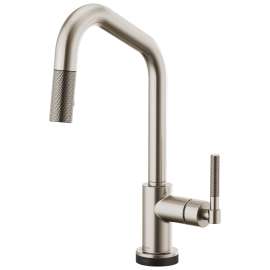 Litze SmartTouch Pull-Down Faucet With Angled Spout And Knurled Handle