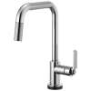 SmartTouch Pull-Down Faucet with Square Spout and Industrial Handle in Chrome Finish