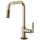 SmartTouch Pull-Down Faucet with Square Spout and Knurled Handle in Luxe Gold Finish