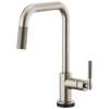 SmartTouch Pull-Down Faucet with Square Spout and Knurled Handle in Stainless Finish