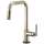 SmartTouch Pull-Down Faucet with Square Spout and Knurled Handle in Polished Nickel Finish