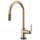 SmartTouch Pull-Down Faucet with Arc Spout and Industrial Handle in Luxe Gold Finish