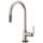 SmartTouch Pull-Down Faucet with Arc Spout and Industrial Handle in Stainless Finish